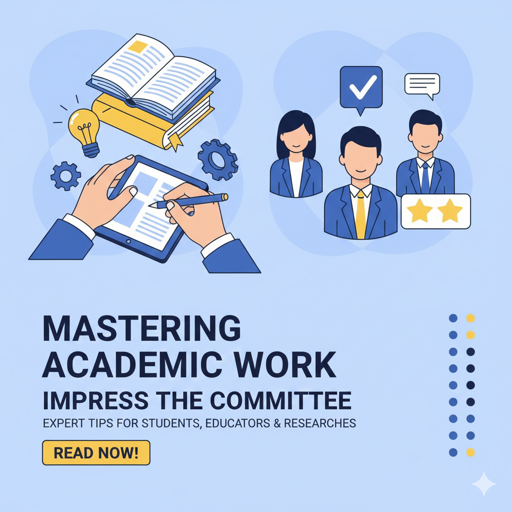 Professional guide for writing academic papers showing research tools and evaluation criteria for excellence